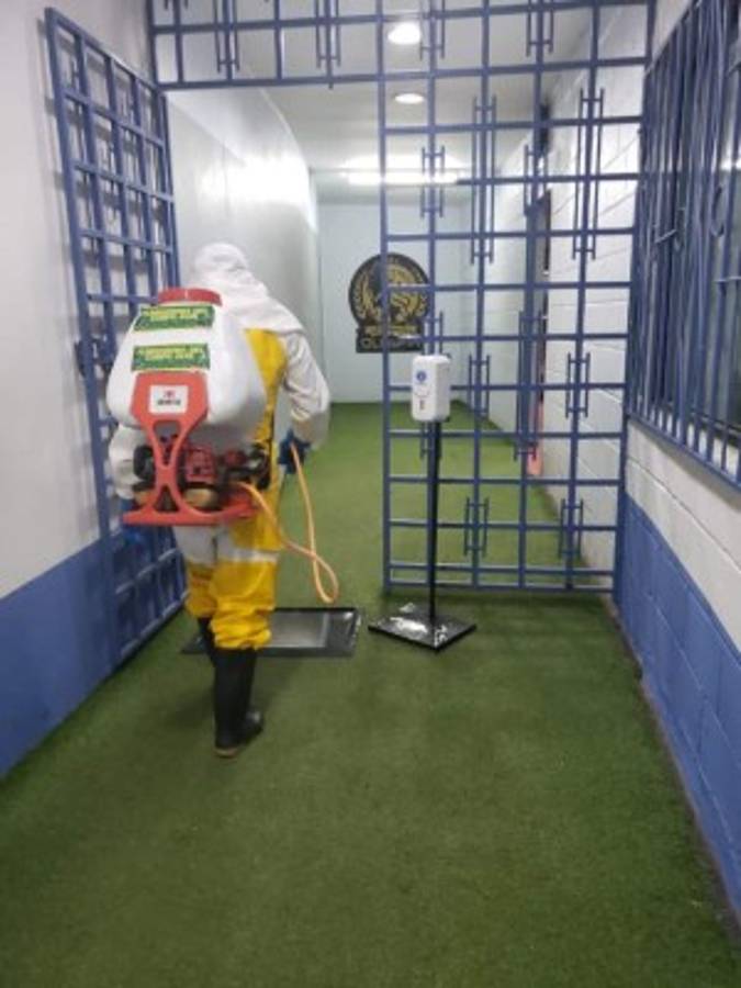 ¡Sanitización y operativos! Las imágenes previo al Motagua-Comunicaciones por Liga Concacaf