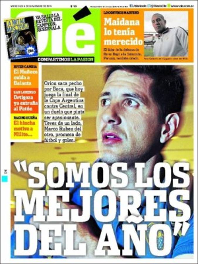 Las portadas del mundo deportivo de este miércoles 04 de noviembre