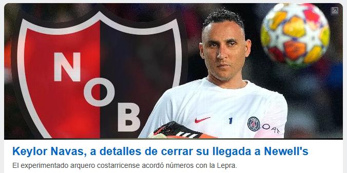 “Bombazo que sacude el mercado; leyenda”: prensa argentina reacciona con la llegada de Keylor Navas