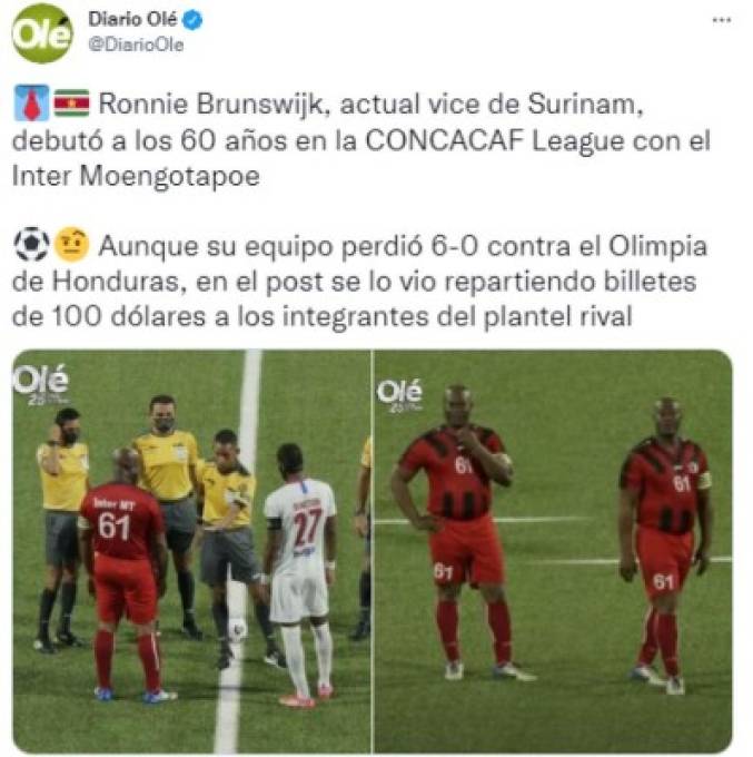 'Un equipo grande no puede dar esta imagen, genera vergüenza y pena': prensa deportiva explota luego de que vicepresidente de Surinam regalara dinero al Olimpia  