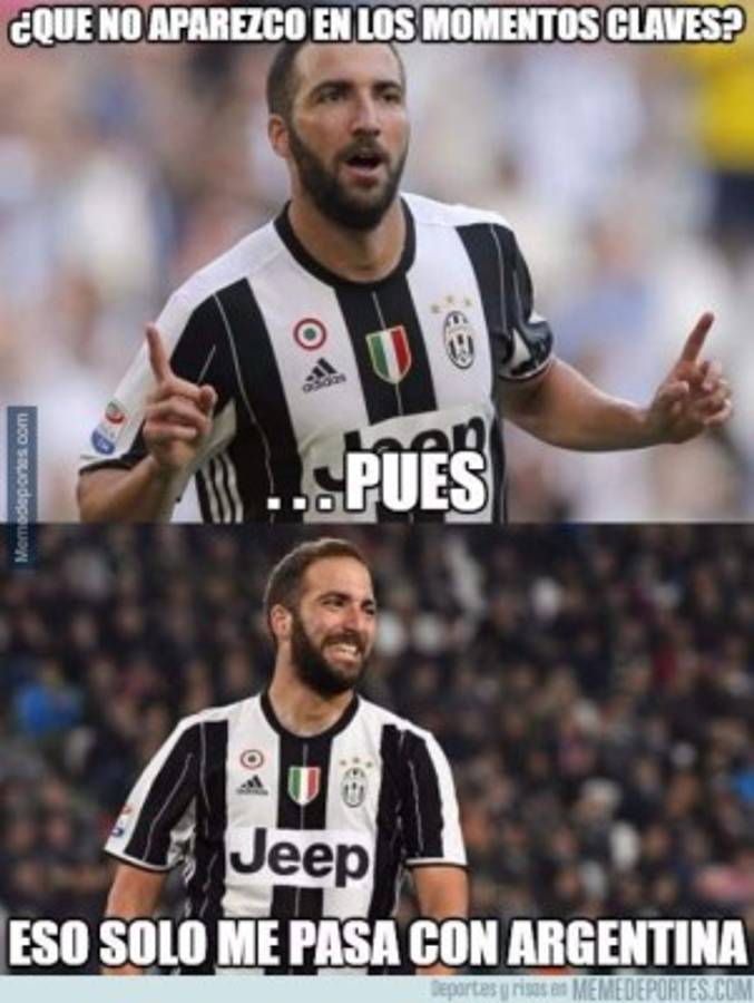 Los terribles memes contra Higuaín en el gane de la Juventus ante Mónaco