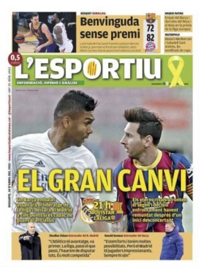 '¿Su último Clásico?': Messi se roba las portadas Real Madrid-Barcelona de la liga española