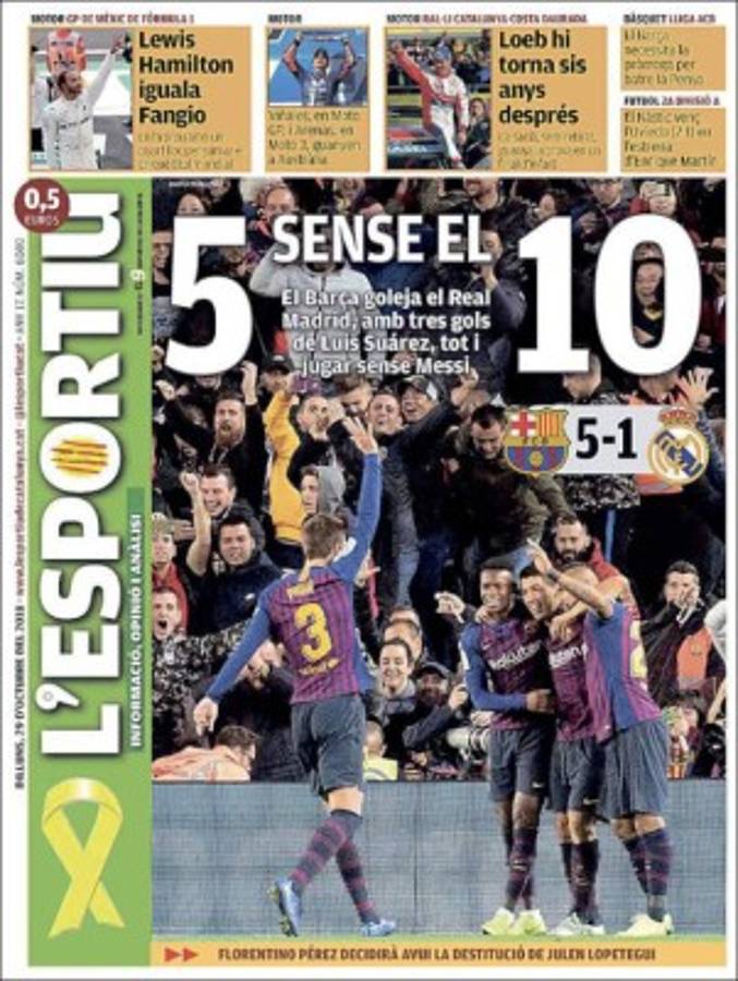 Portadas: La prensa 'atiza' al Real Madrid de Julen Lopetegui tras el clásico