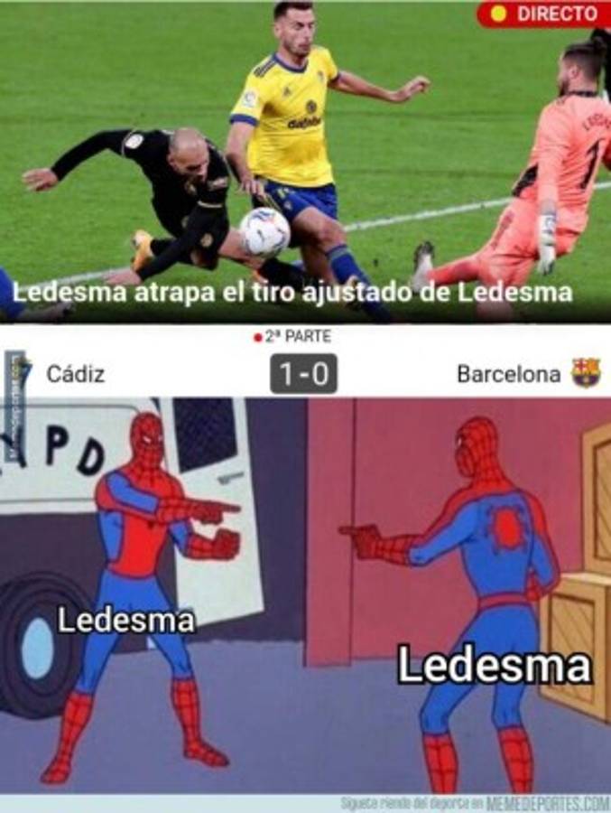 Los memes destrozan al Barcelona tras ser otra víctima del Cádiz; Choco Lozano es protagonista