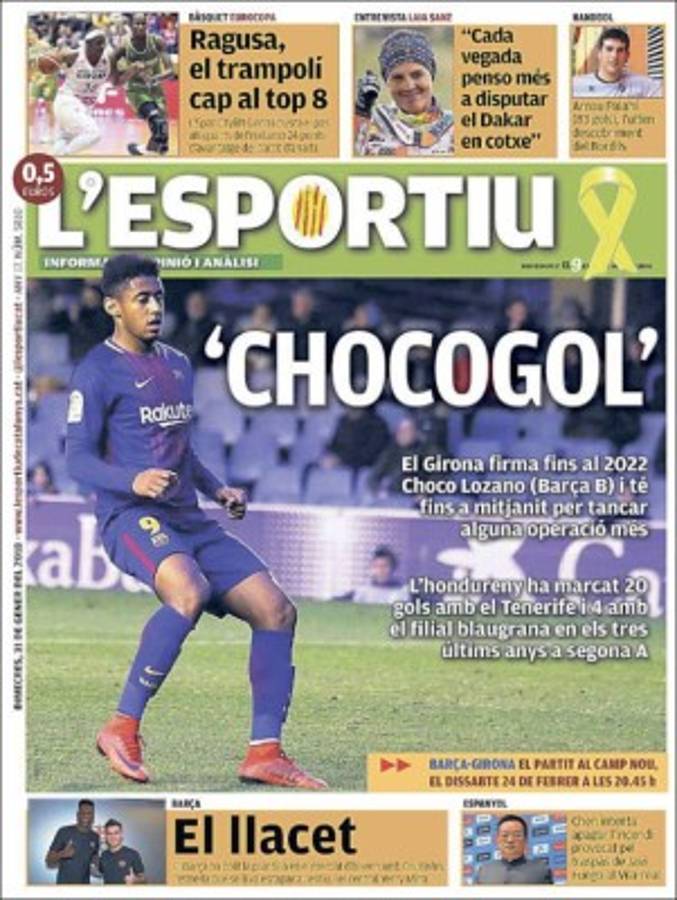 Así le hacen portadas a 'Chocogol' en España tras fichar por el Girona