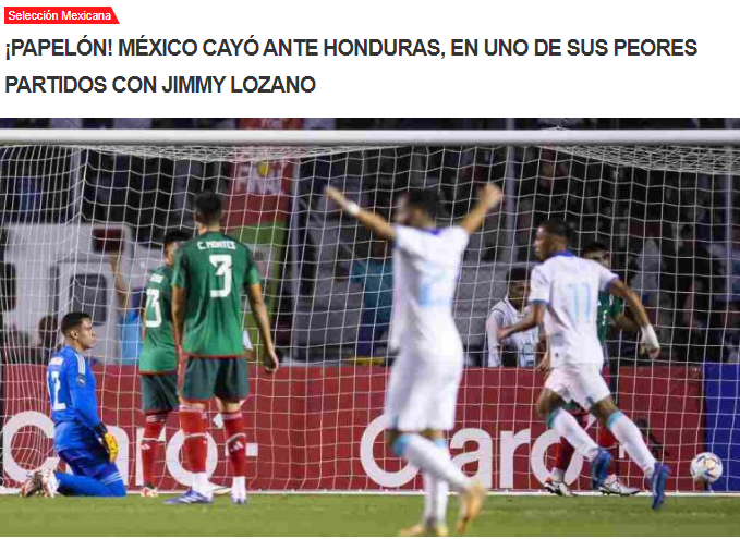 “México es exhibido”, “Papelón” y “Fue un paseo”: prensa azteca amanece frustrada por el gran triunfo de Honduras