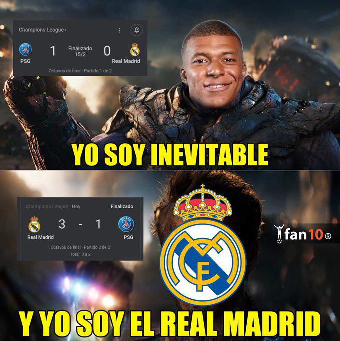 Los memes no perdonan al PSG tras ser eliminados de la Champions League por el Real Madrid