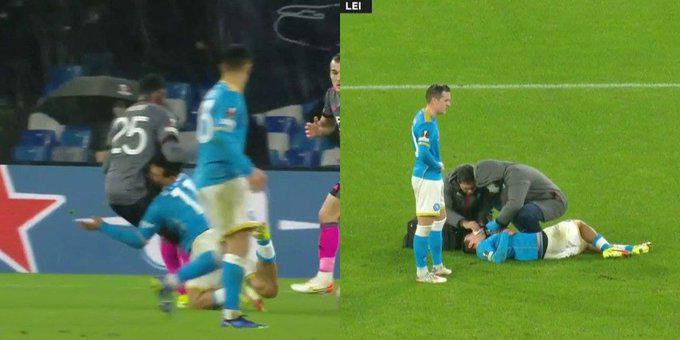 Terrible: Así quedó el rostro del Chucky Lozano tras un nuevo choque con la cabeza, salió en camilla y con collarín