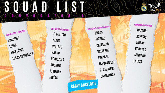 El primer 11 del Real Madrid de Ancelotti que enfrentará al Barcelona en el clásico en Estados Unidos; sin Benzema ni Carvajal