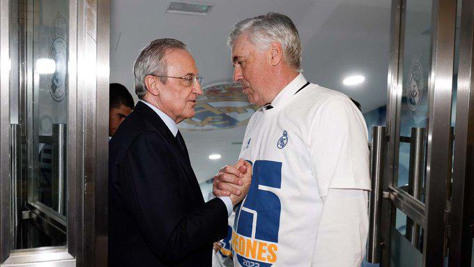 Nuevas fotos del festejo del Real Madrid: Regalo especial para Ancelotti y emotivo abrazo de Florentino Pérez con Marcelo