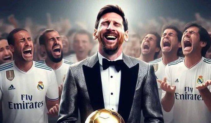 No se olvidaron de Cristiano Ronaldo: Así fueron los jocosos memes de Messi en la gala del balón de Oro 2023