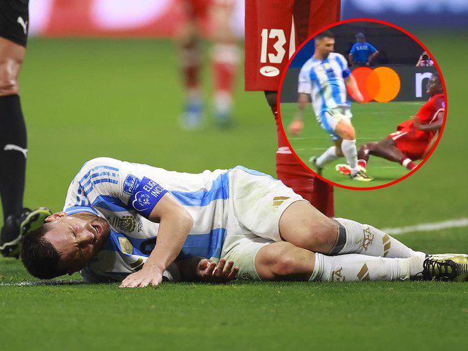 El gesto de Messi con Alphonso Davies y la marca de Julián Álvarez en su cuello; el “beso de la suerte” para la Copa América