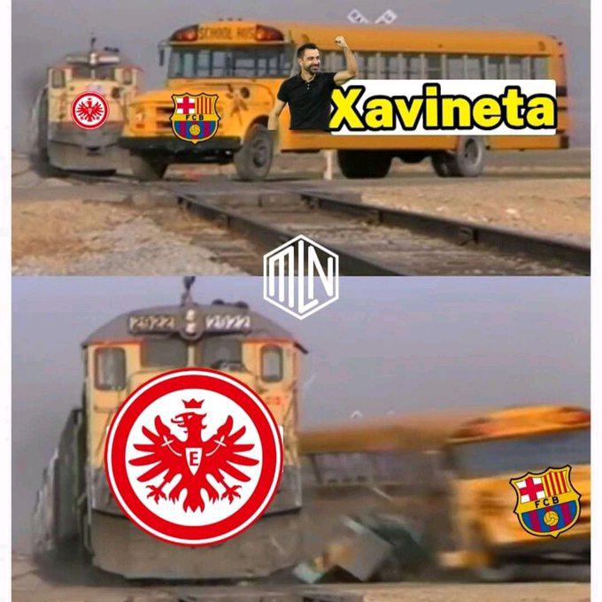 Barcelona fue eliminado de la Europa League por el Frankfurt y los memes destrozan a Xavi Hernández