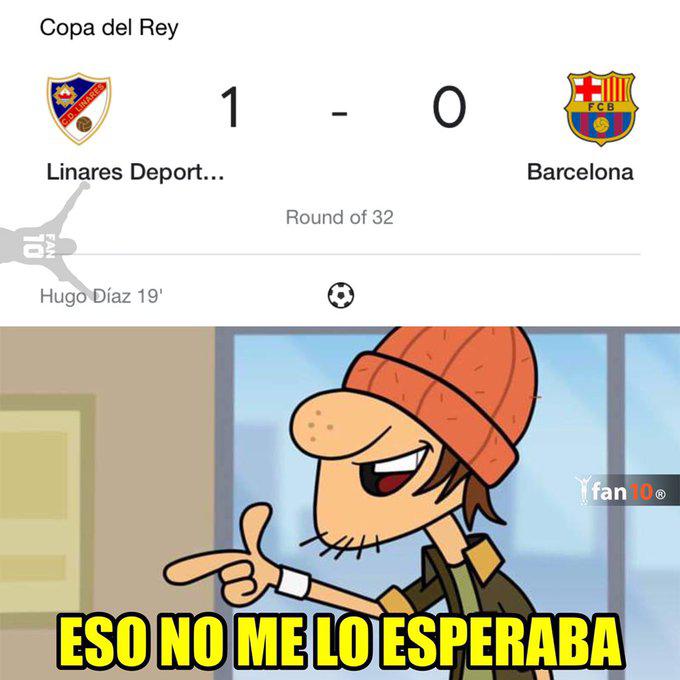 Los memes del sufrido triunfo del Barcelona ante el modesto Linares donde Dembelé es protagonista