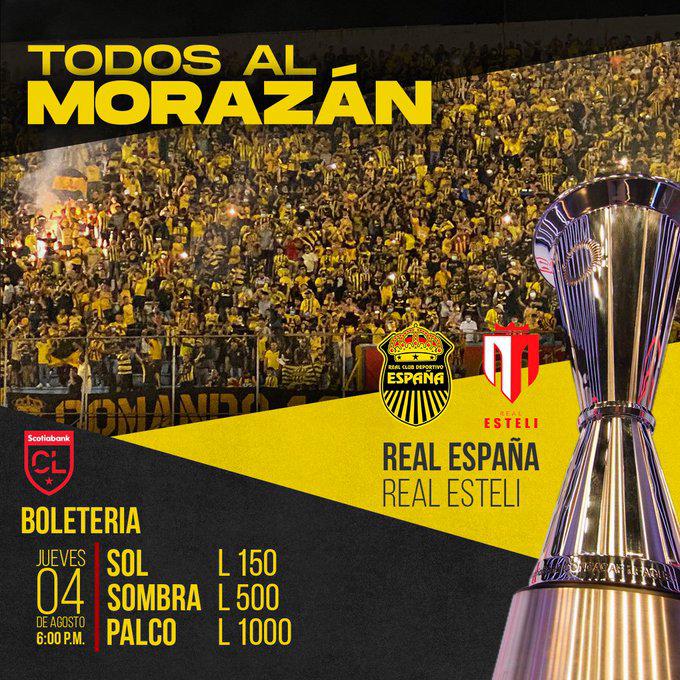 ¡A sellar la clasificación! Real España confirma precios para el partido de vuelta de la Concacaf League ante el Real Estelí