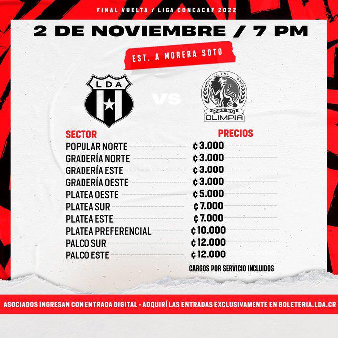 Alajuelense se adelanta y anuncia precios para la gran final de la Concacaf League ante el Olimpia
