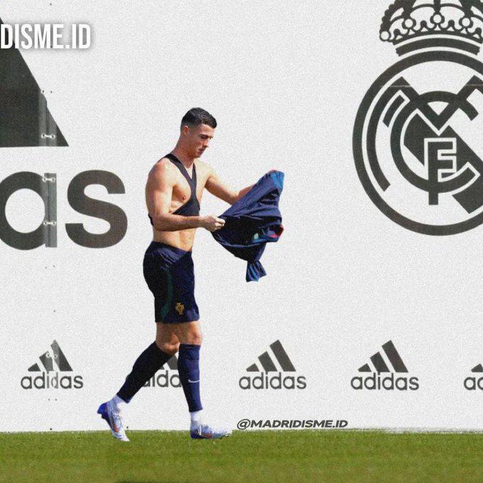 Se desvela la foto de Cristiano Ronaldo entrenando en Valdebebas.