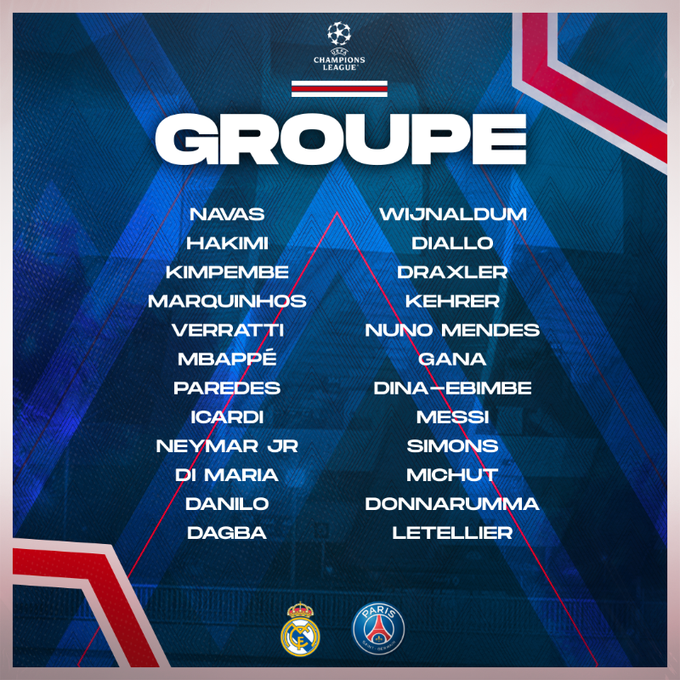 ¿Y Mbappé? La alineación del PSG para eliminar al Real Madrid de la Champions en el Bernabéu