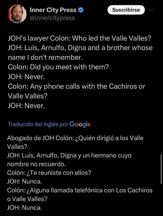 Juicio JOH: las declaraciones del expresidente de Honduras ante la corte tras ser acusado por narcotráfico