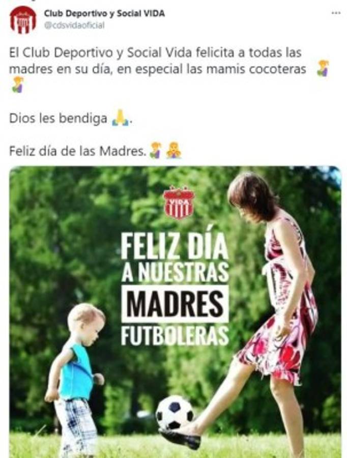 Clubes hondureños y personalidades felicitan a las madres en su día especial