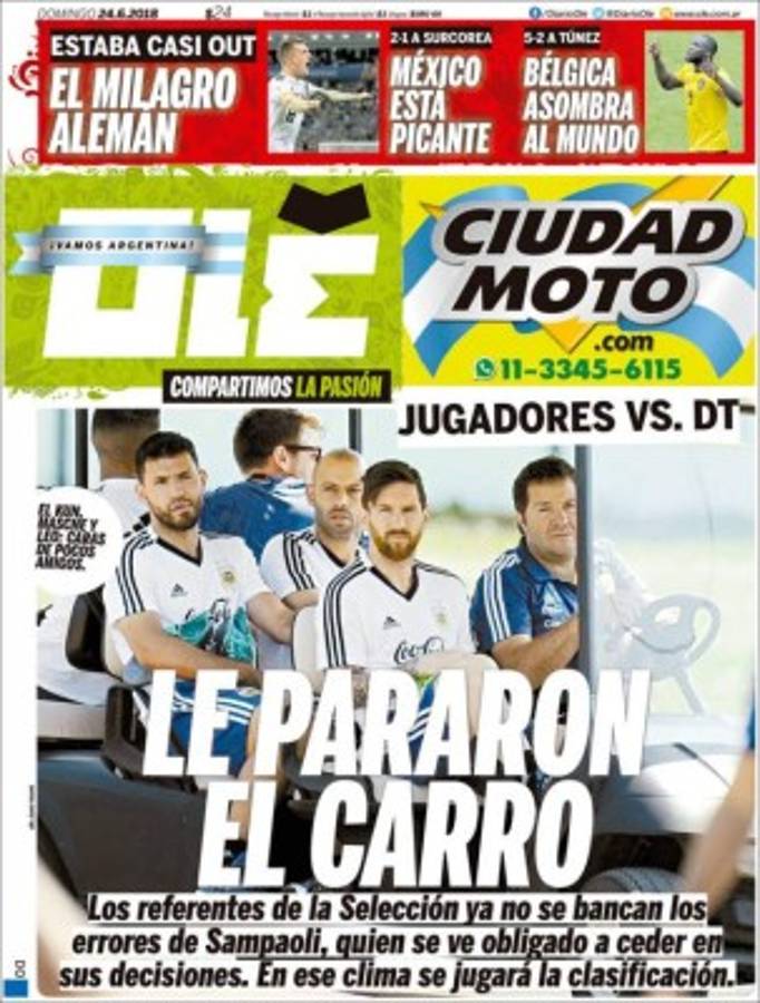 Las portadas por el mundo: La crisis de Argentina en el Mundial y el milagro alemán