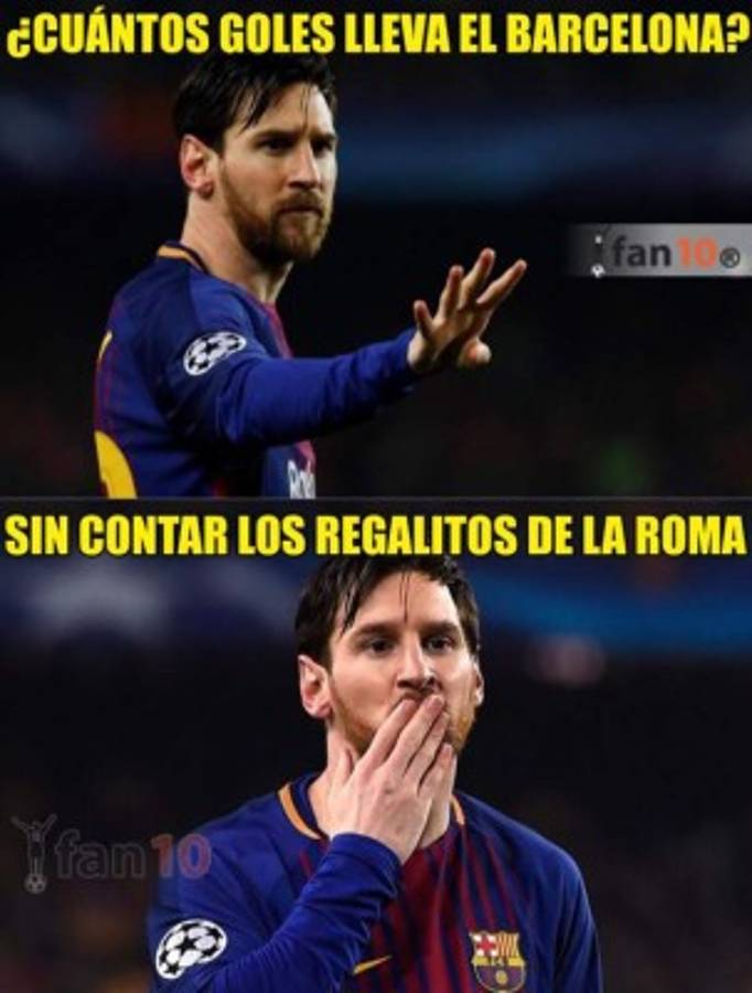 Los memes que nos dejó el Barcelona-Roma ¿qué pasa con Messi?
