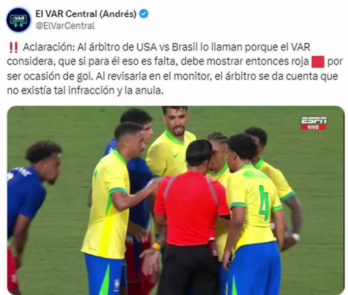 “Insólito uso del VAR y tenía que ser de Concacaf”: la dura reacción contra Said Martínez  por su error en el EEUU - Brasil