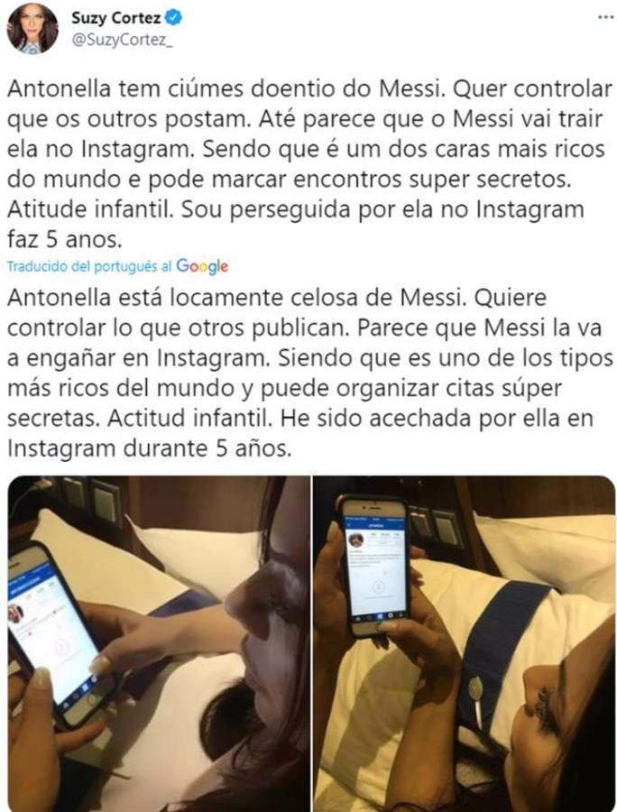 Modelo brasileña acusa a Antonela Rocuzzo de perseguirla y dice que está “locamente celosa” por Messi