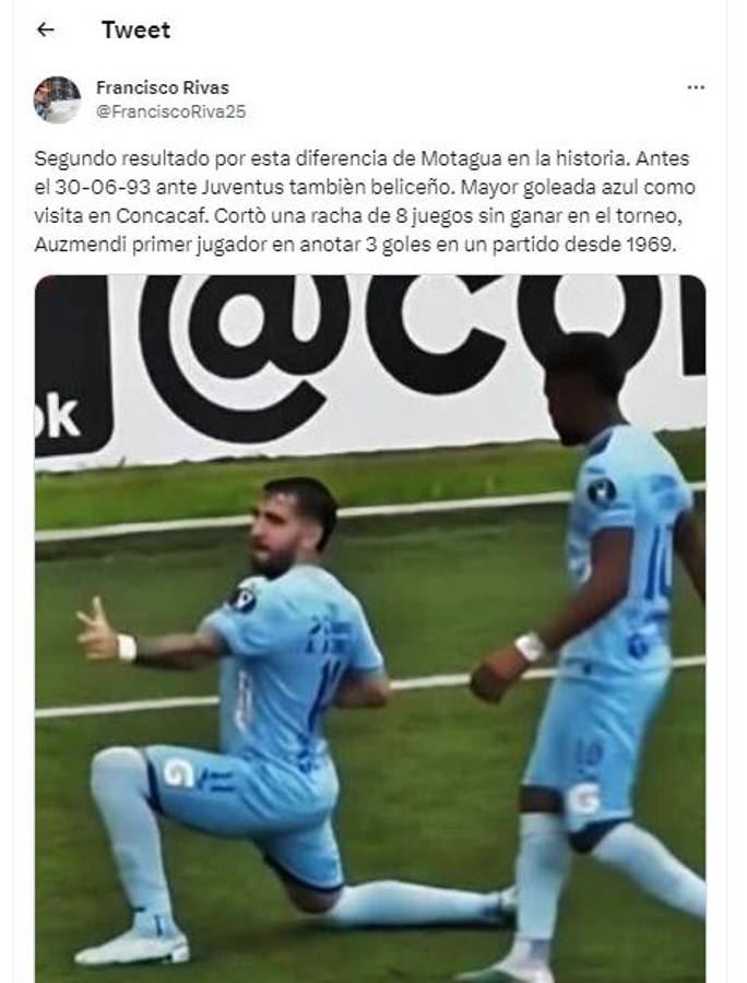 Auzmendi enloquece las redes: Así hablaron periodistas y aficionados del hattrick del atacante de Motagua