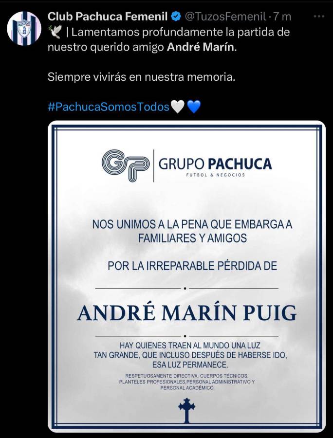“Querido amigo...”: el último post de André Marín, mensaje de Faitelson y la despedida de los equipos mexicanos