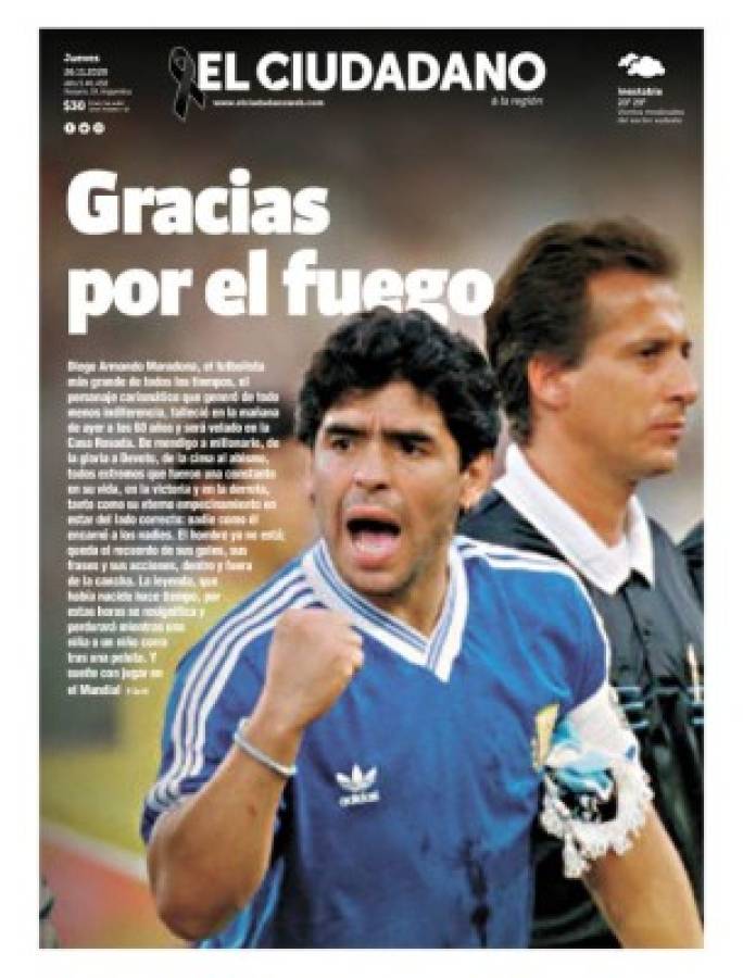 'D10s ya está en el cielo': Las portadas del mundo el día después de la muerte de Diego Maradona