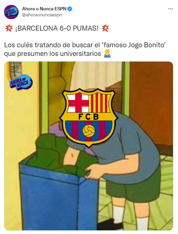 ¡Para morir de risa! Los memes despedazan a los Pumas de Dani Alves tras caer goleados por el Barcelona en el Camp Nou