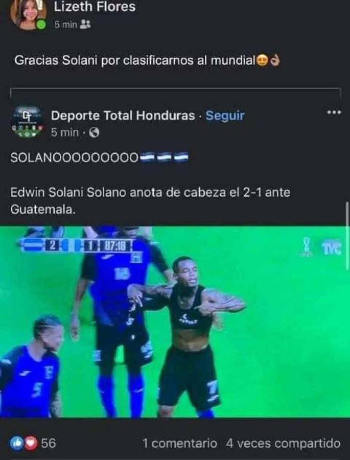 Los divertidos memes que dejó el triunfo de Honduras ante Guatemala con Edwin Solani de protagonista