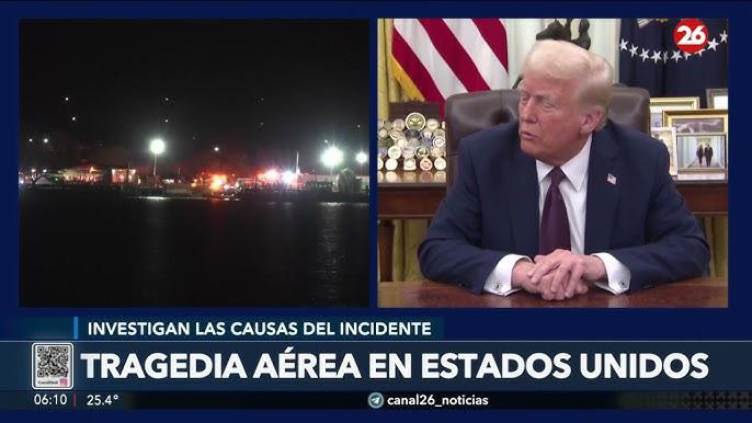 La dura reacción de Trump tras terrible accidente entre un avión y helicóptero en Washington: ¿cuántos víctimas hay?