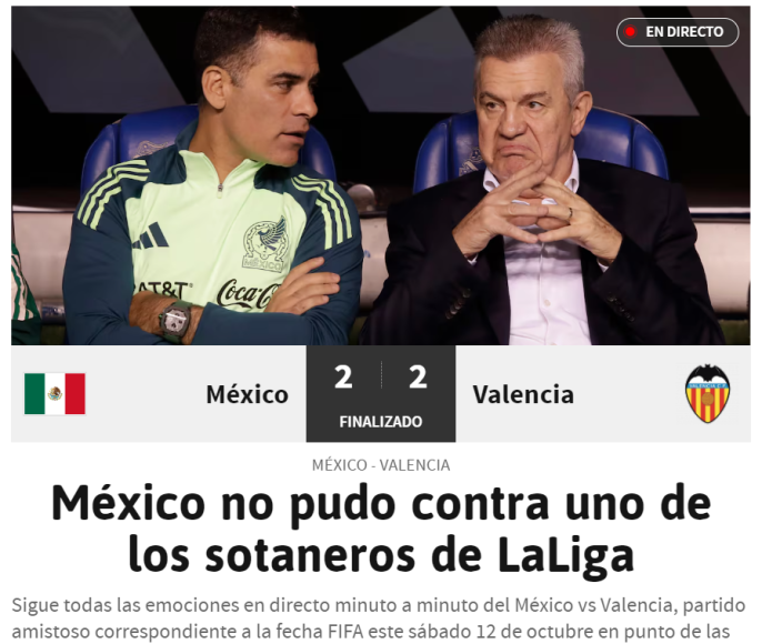 “Siguen sin existir”: la dura reacción de Faitelson tras empate de México ante Valencia “B” y lo que dicen del Vasco