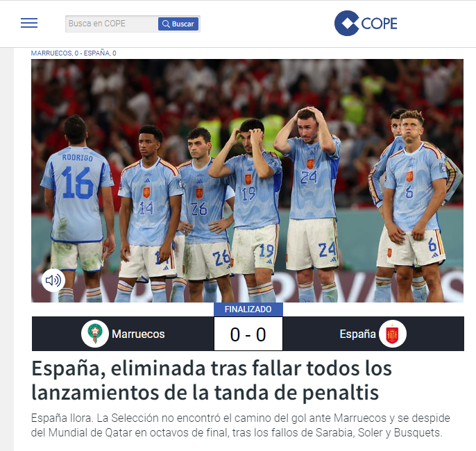 ¡Ridículo! Prensa internacional estalla tras la eliminación de España en Qatar: “No sabían que jugaban un Mundial”