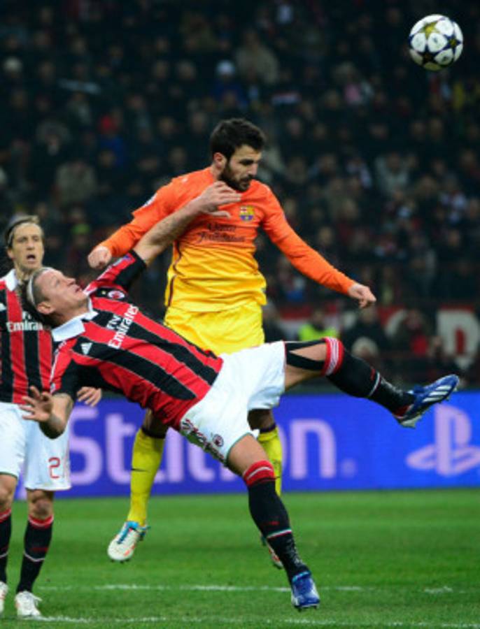 Milan venció 2-0 al Barcelona en un partido de la Champions League.