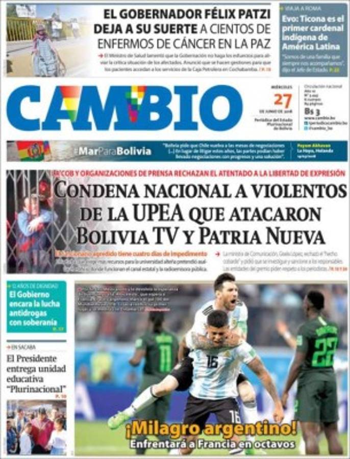 Tremendas portadas: El mundo se rinde ante Messi y a la clasificación de Argentina a octavos del Mundial