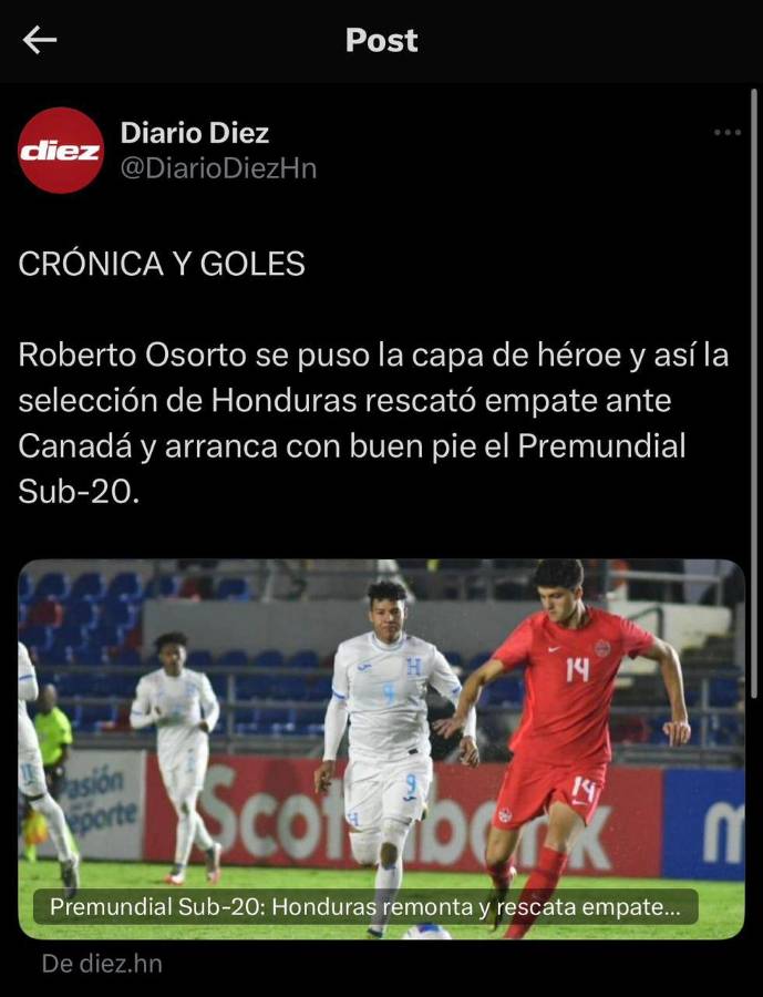 ”El mejor de Honduras”, “alma de la Selección”: Prensa se rinde ante Roberto Osorto tras ser héroe en el Premundial Sub-20