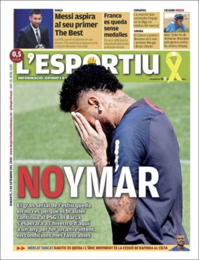 Keylor Navas y Neymar, protagonistas de las portadas en la prensa mundial tras el cierre del mercado de fichajes