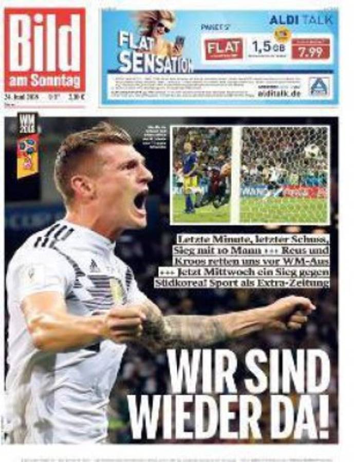 Las portadas por el mundo: La crisis de Argentina en el Mundial y el milagro alemán