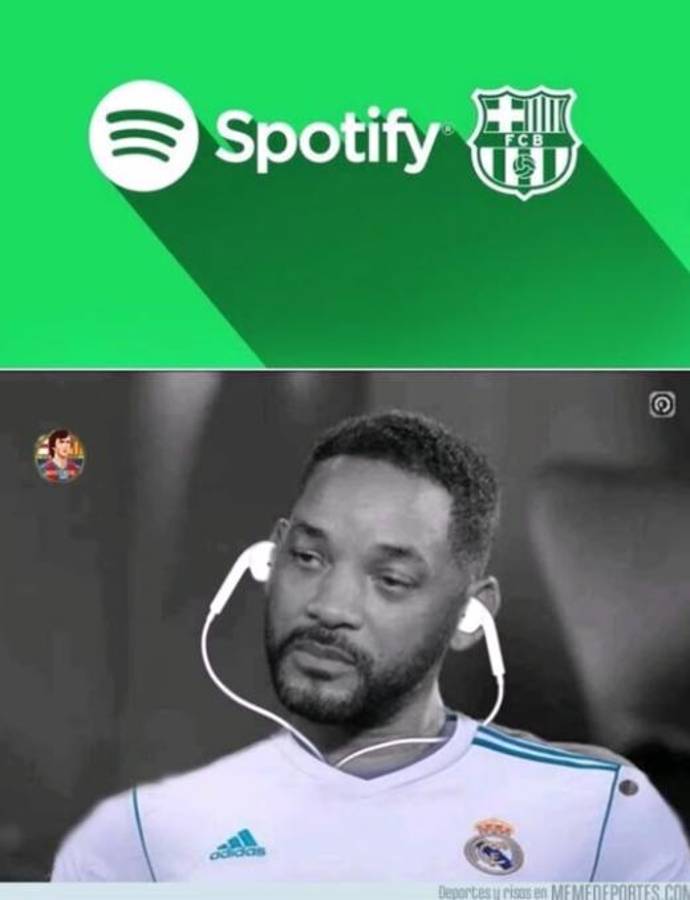¡Hacen pedazos a los madridistas! Los jocosos memes del acuerdo entre Barcelona y Spotify ¿Cómo será la camisa?