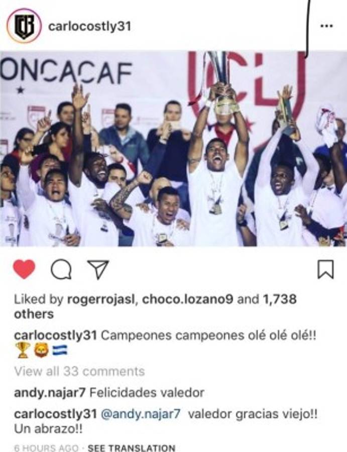 El festejo íntimo de los jugadores del Olimpia tras ganar la copa de Liga Concacaf
