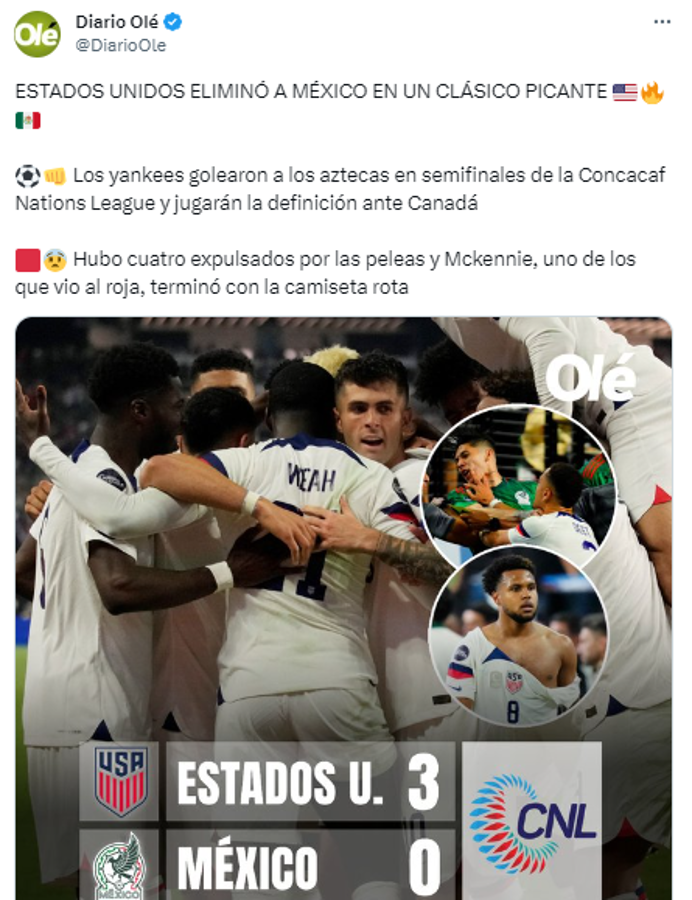 “Tridículo” y “Terrible, un desastre”: Faitelson y prensa mexicana explotan por el papelón contra Estados Unidos en la Liga de Naciones Concacaf