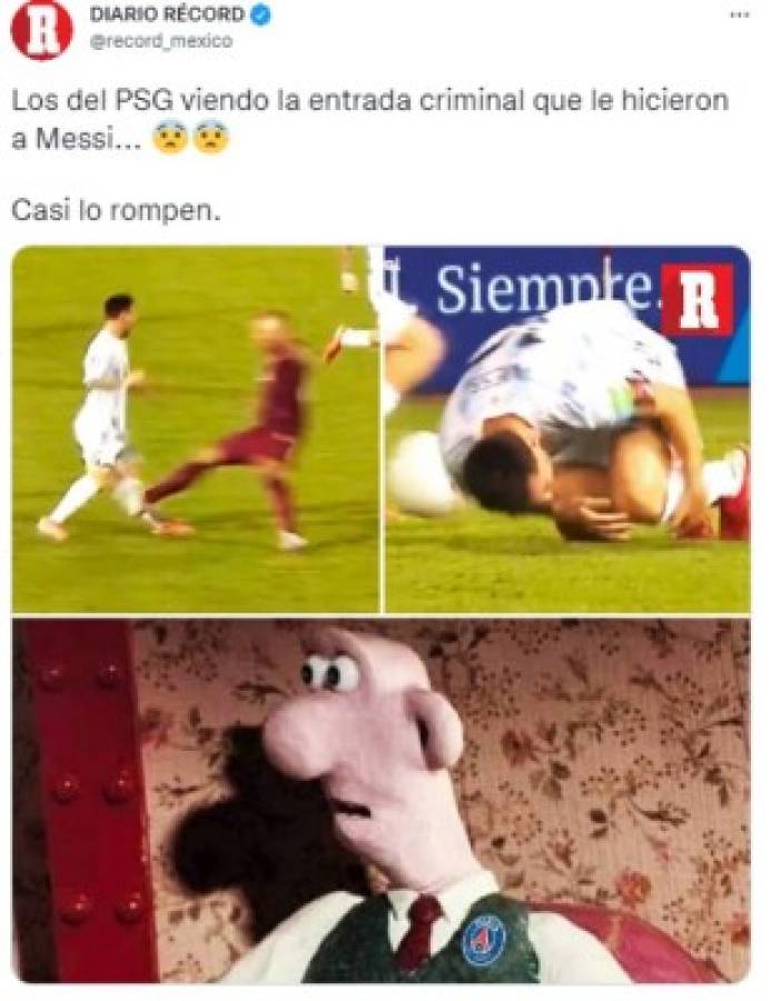 Argentina derrotó a Venezuela y los memes revientan al PSG y Messi por la patada que recibió