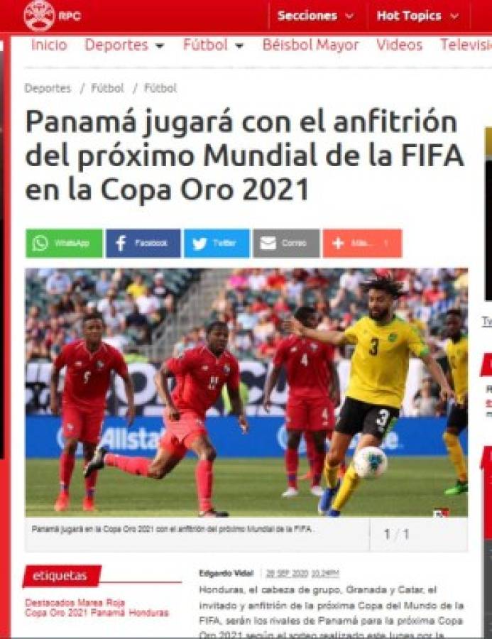 'El Grupo de la Muerte': Lo que dice la prensa de Panamá sobre Honduras y sus rivales en Copa Oro