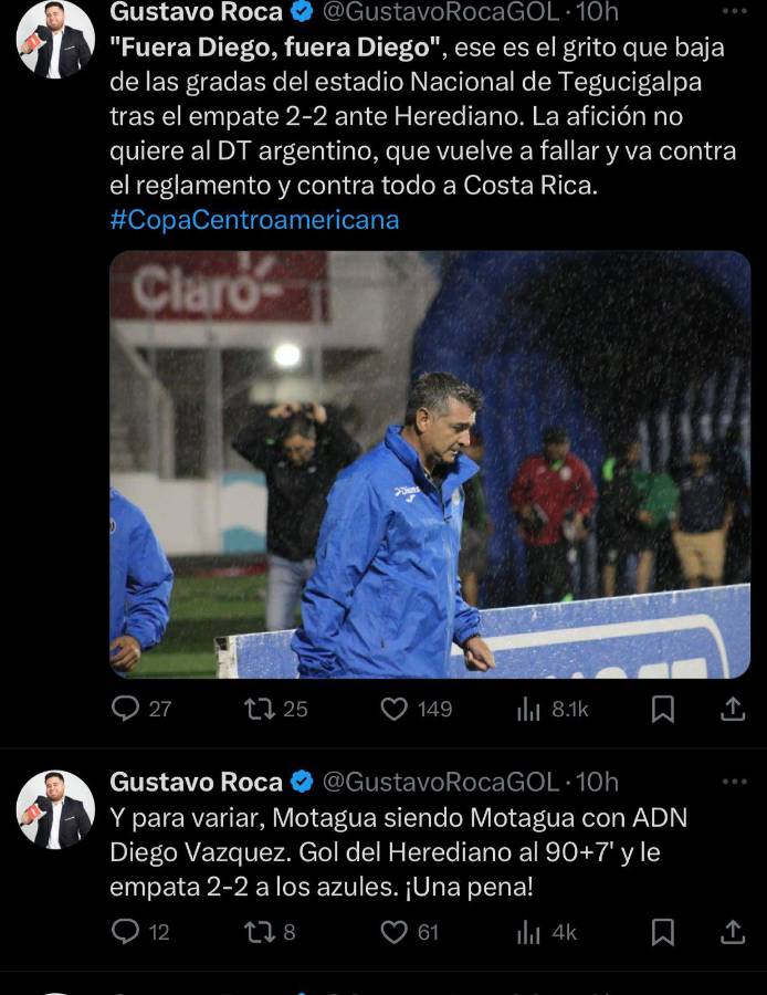 “ADN Diego Vázquez”, “El Colocho es irresponsable”: así reacciona la prensa al empate entre Motagua-Herediano