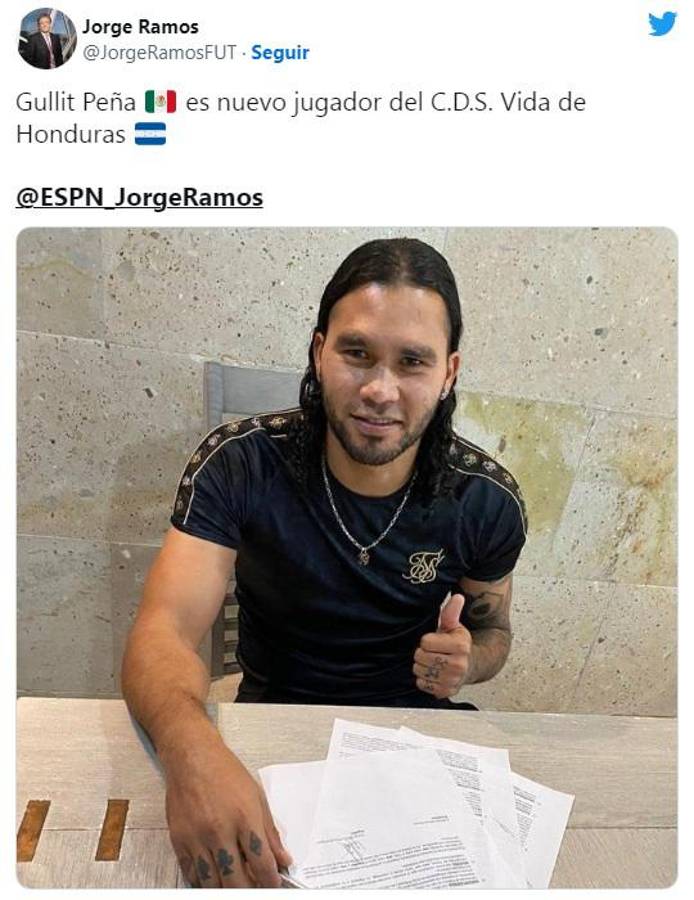Todos hablan de lo mismo: La reacción de la prensa sobre el fichaje del “Gullit” Peña por el Vida de Honduras