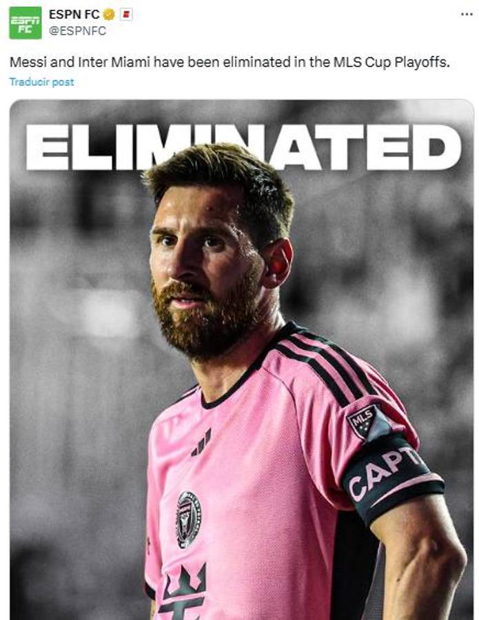 Prensa reacciona por el fracaso del Inter Miami y atacan a Messi: “Las piernas siempre le tiemblan ante la adversidad”