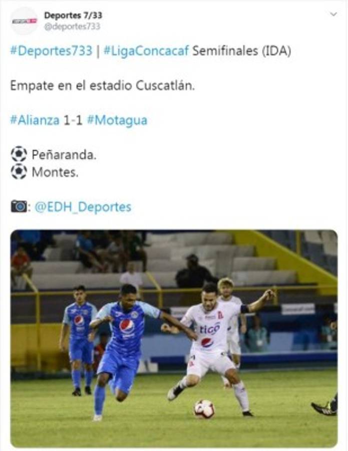 ¡Tras el empate! Esto dicen los medios internacionales del juego entre Alianza y Motagua